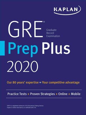 cover image of GRE Prep Plus 2020